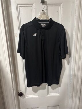 New Balance Men’s Black Short-Sleeve Polo
